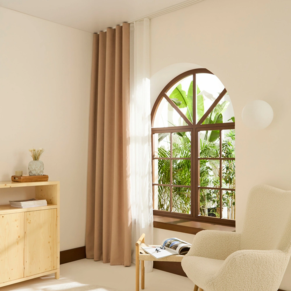 Kaşmir Home Holly Ada Fon Perde Bej 150x270 cm görseli 1