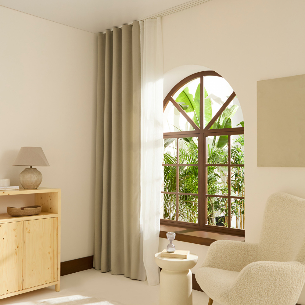 Kaşmir Home Holly Ada Fon Perde Gri 150x270 cm görseli 1
