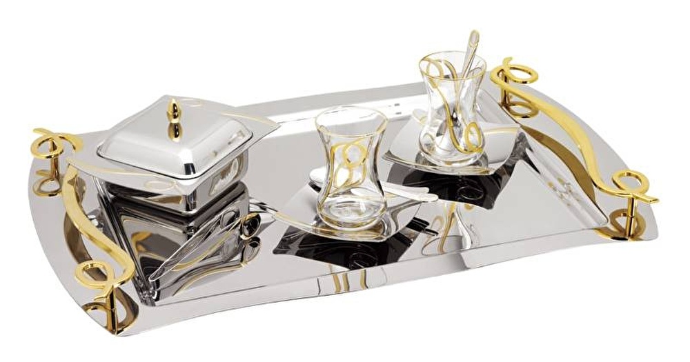 Emsan Lotus Gold 40 Parça Çay Seti görseli 1