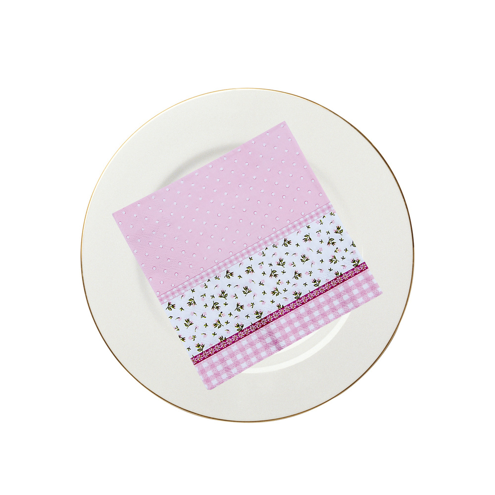 Karaca 20li Lilly Pembe Peçete 33x33 cm. görseli 2
