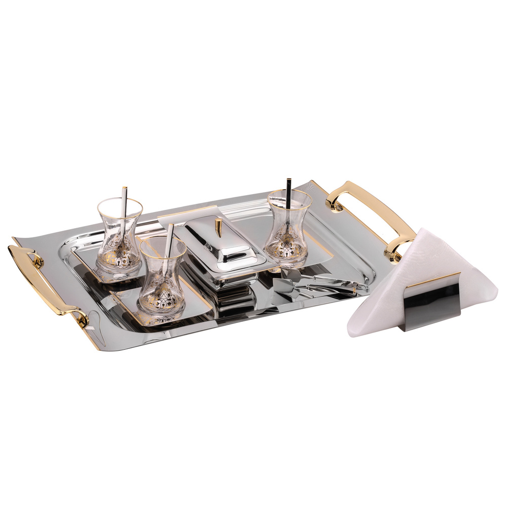 Karaca Fine Pearl İnci Gold Magic 41 Parça Çay Seti Krc102altn görseli 1