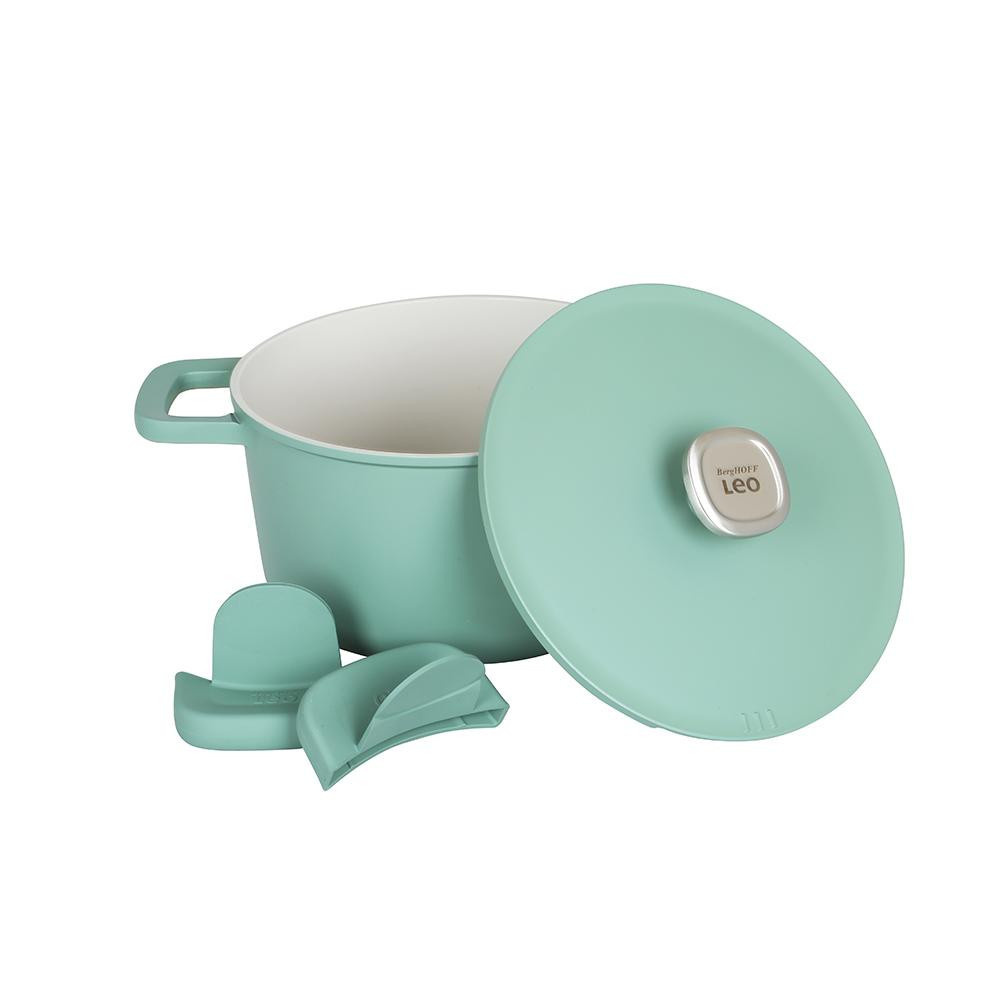 Berghoff Leo Phantom Forest Green Kapaklı Yapışmaz Derin Tencere 24 Cm görseli 2