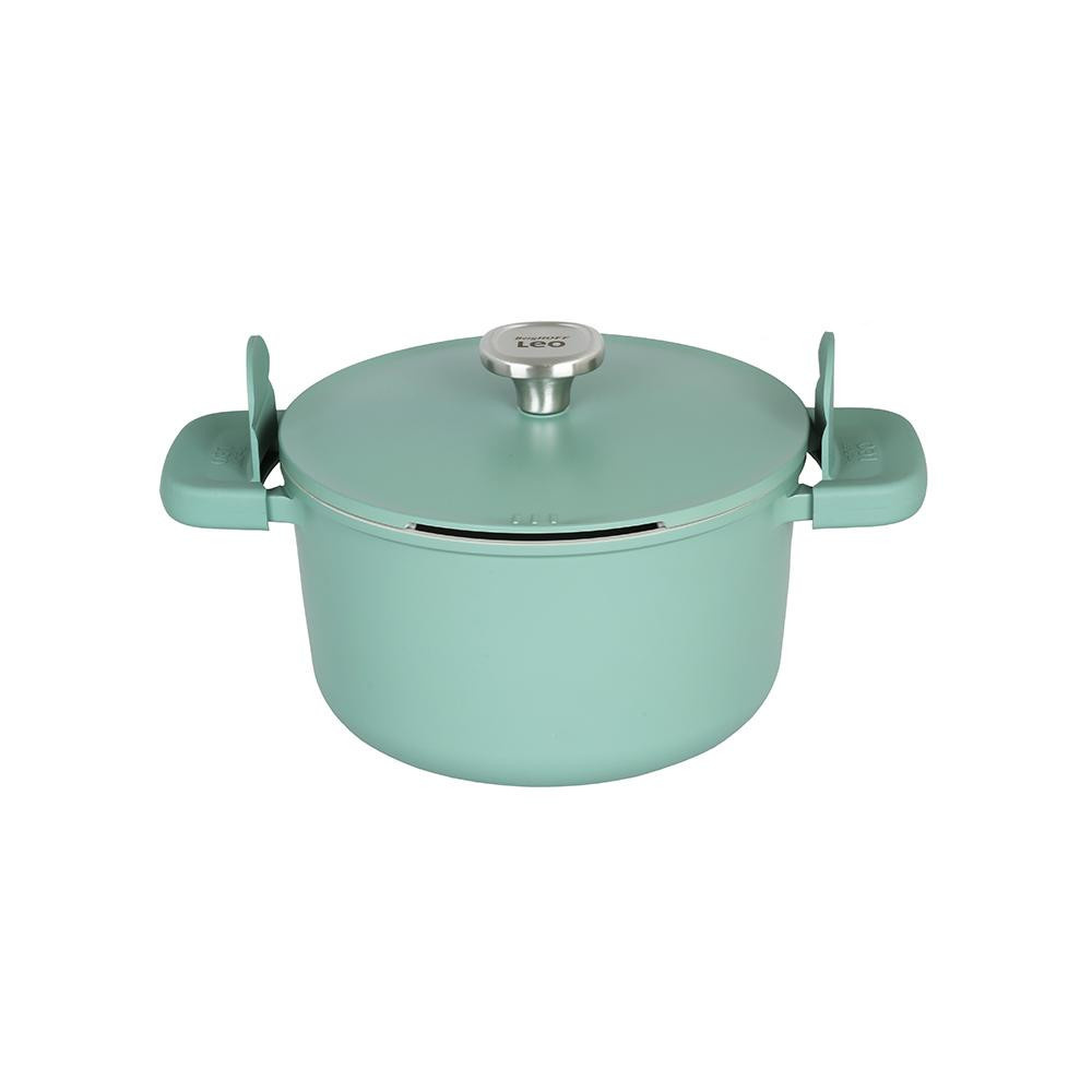 Berghoff Leo Phantom Forest Green Kapaklı Yapışmaz Derin Tencere 24 Cm görseli 1