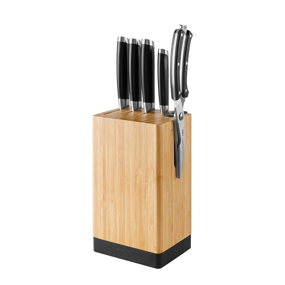 Berghoff Graphite Bambu Bloklu 5 Parça Bıçak Seti görseli 2
