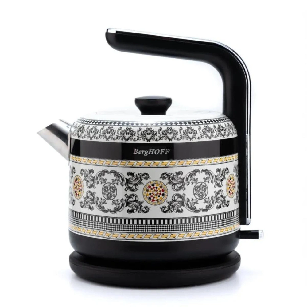 Berghoff Gem Royal Margery 1.7 L Kettle – 2200 W, Paslanmaz Çelik | Desenli görseli 1