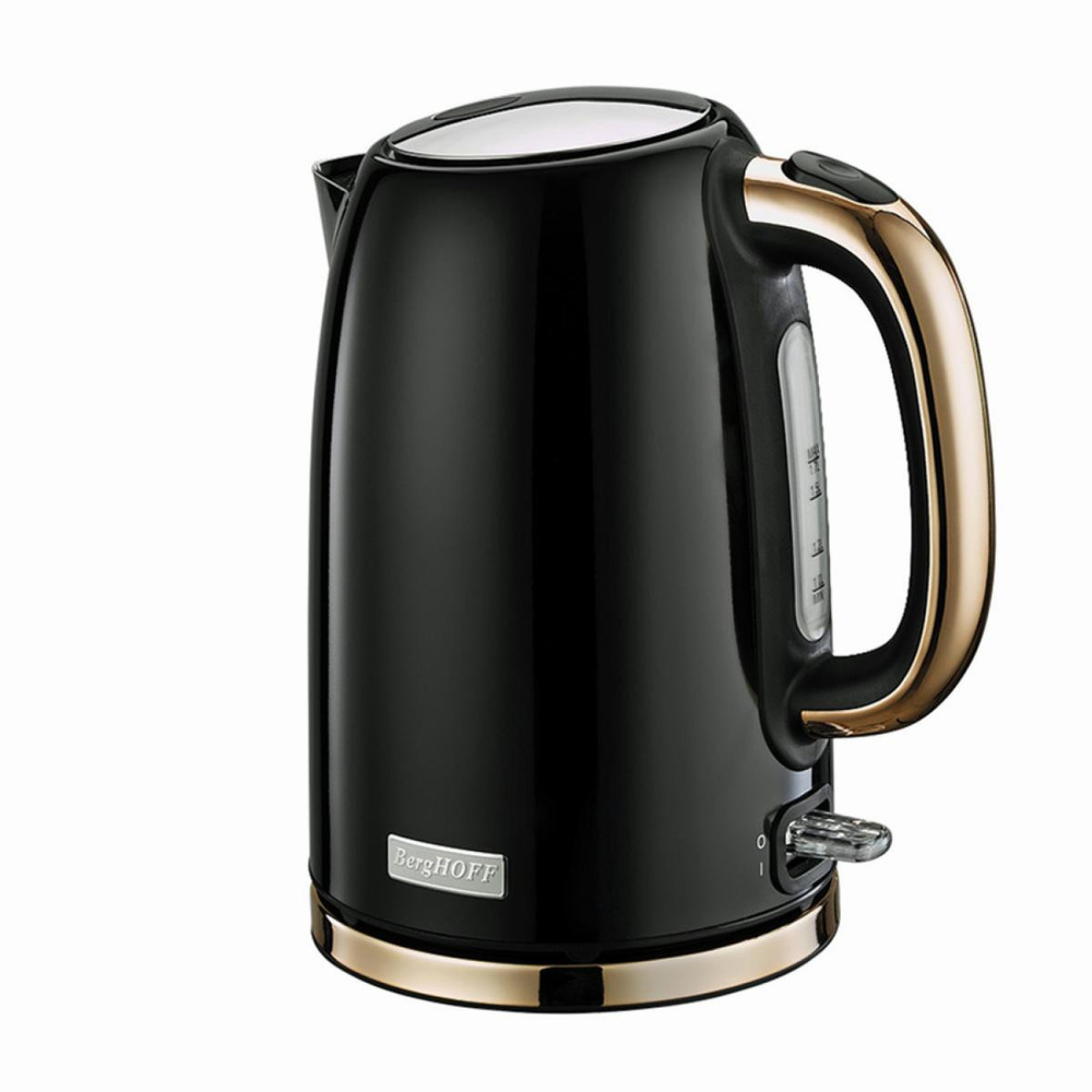 Berghoff Gem Titan 1,7 L Su Isıtıcı – 2200 W, Paslanmaz Çelik Gövde | Siyah Gold görseli 1