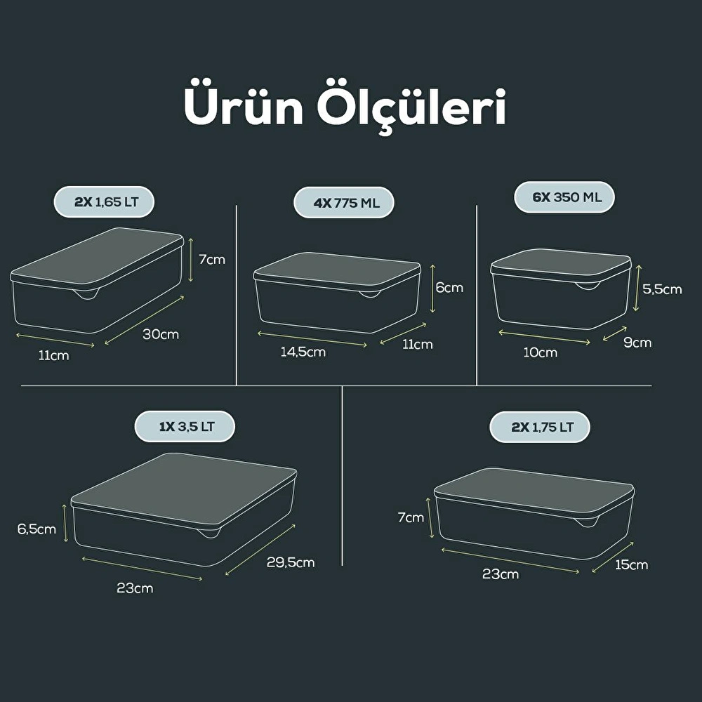 Vienev 15'li Buzdolabı Düzenleyici Organizer Mikrodalgaya Uygun Difriz Saklama Kabı Mint görseli 3