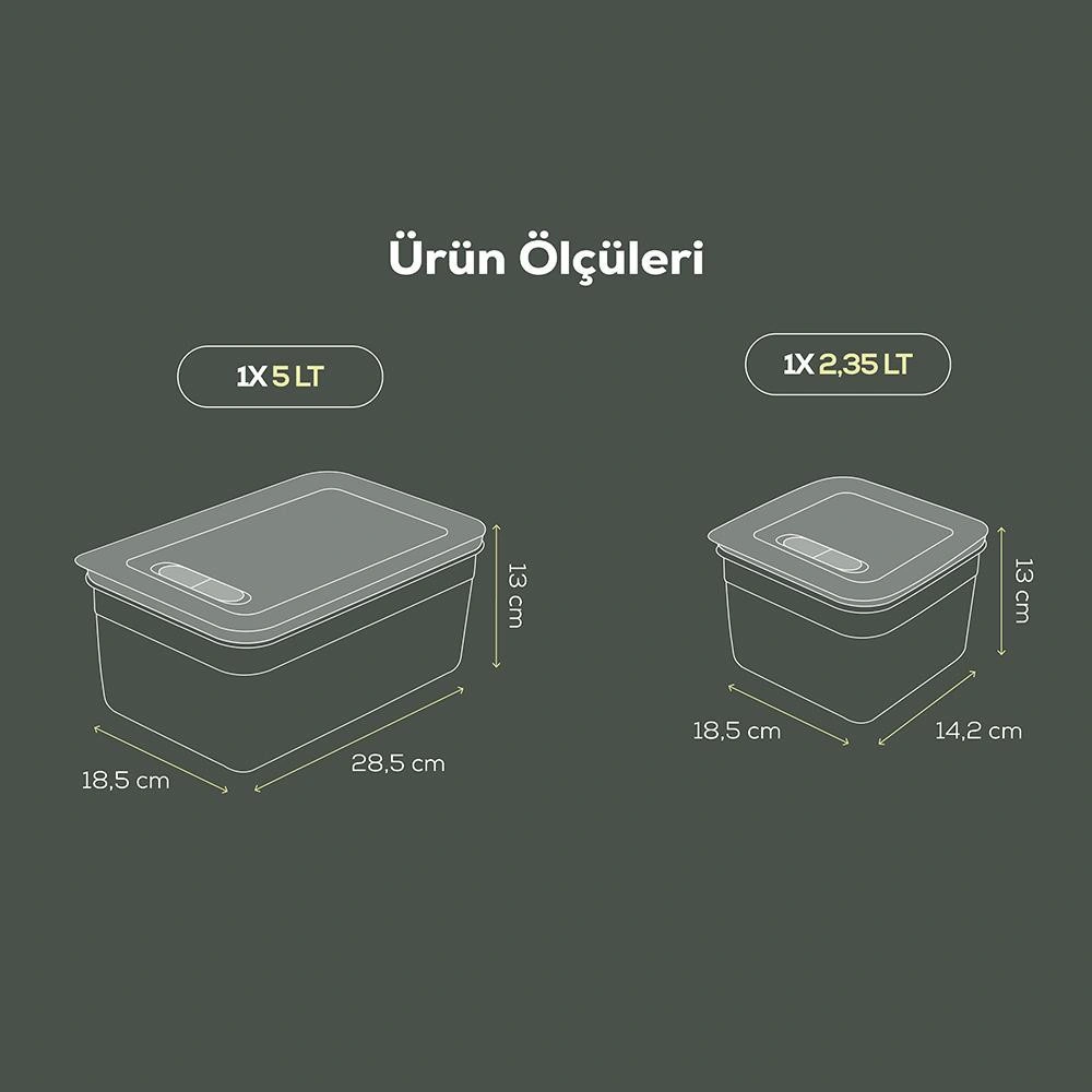 Vienev 4'lü Hava Kanallı Ayarlanabilir Sebze Ve Meyve Saklama Kabı
