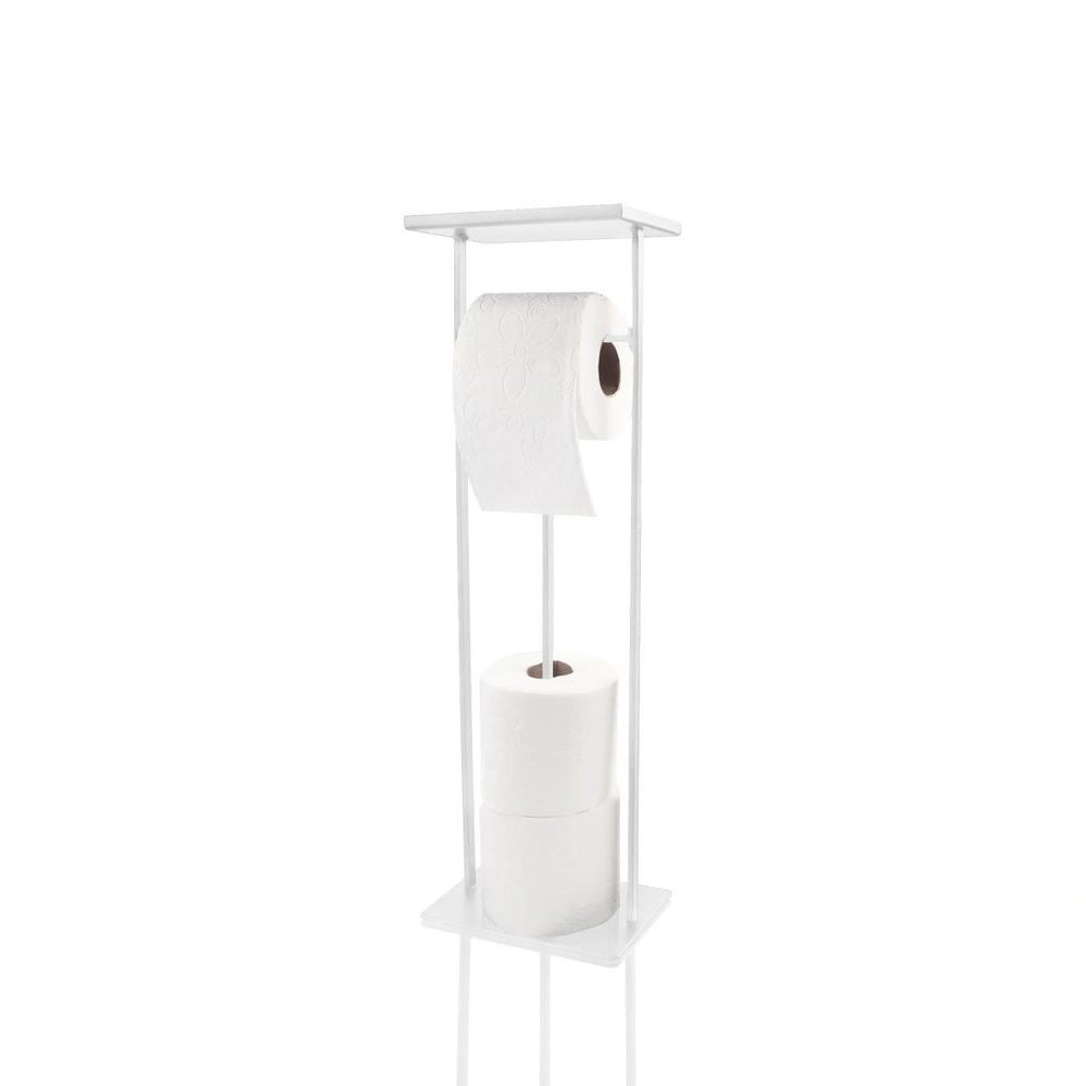 The Mia Tepsili Tuvalet Kağıdı Standı Beyaz 54x15x12 Cm görseli 2