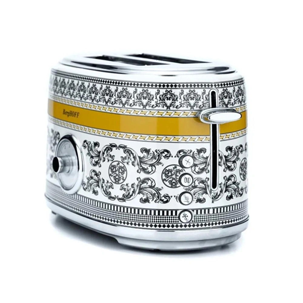 Berghoff Gem Royal Margery Siyah Sarı Desenli İki Dilim Ekmek Kızartma Makinesi görseli 2