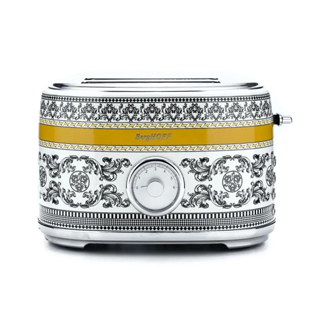 Berghoff Gem Royal Margery Siyah Sarı Desenli İki Dilim Ekmek Kızartma Makinesi görseli 1