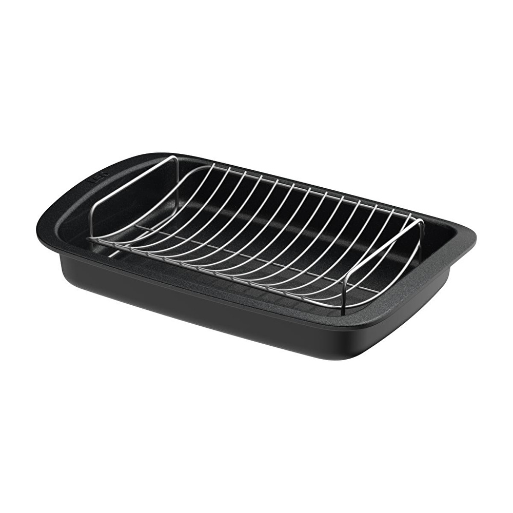 Berghoff Leo Graphite Çıkarılabilir Raflı Yapışmaz Grafit Izgara Güveç 42x28cm görseli 1