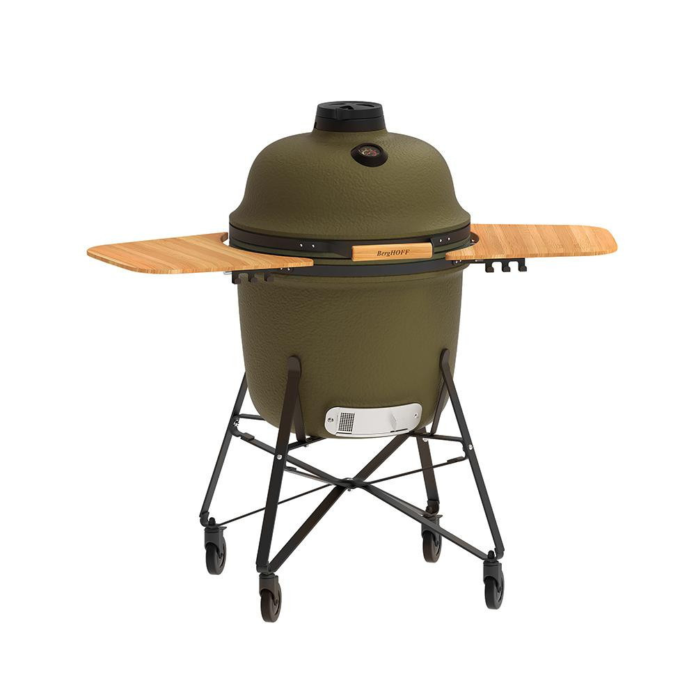 Berghoff Ron Mat Haki Yeşil Büyük Seramik Barbekü Ve Fırın 58 Cm görseli 1