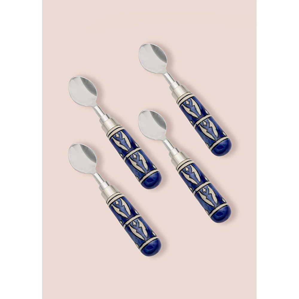 The Mia Corallo Dondurma Kaşığı 4 Lü Set Mavi görseli 3