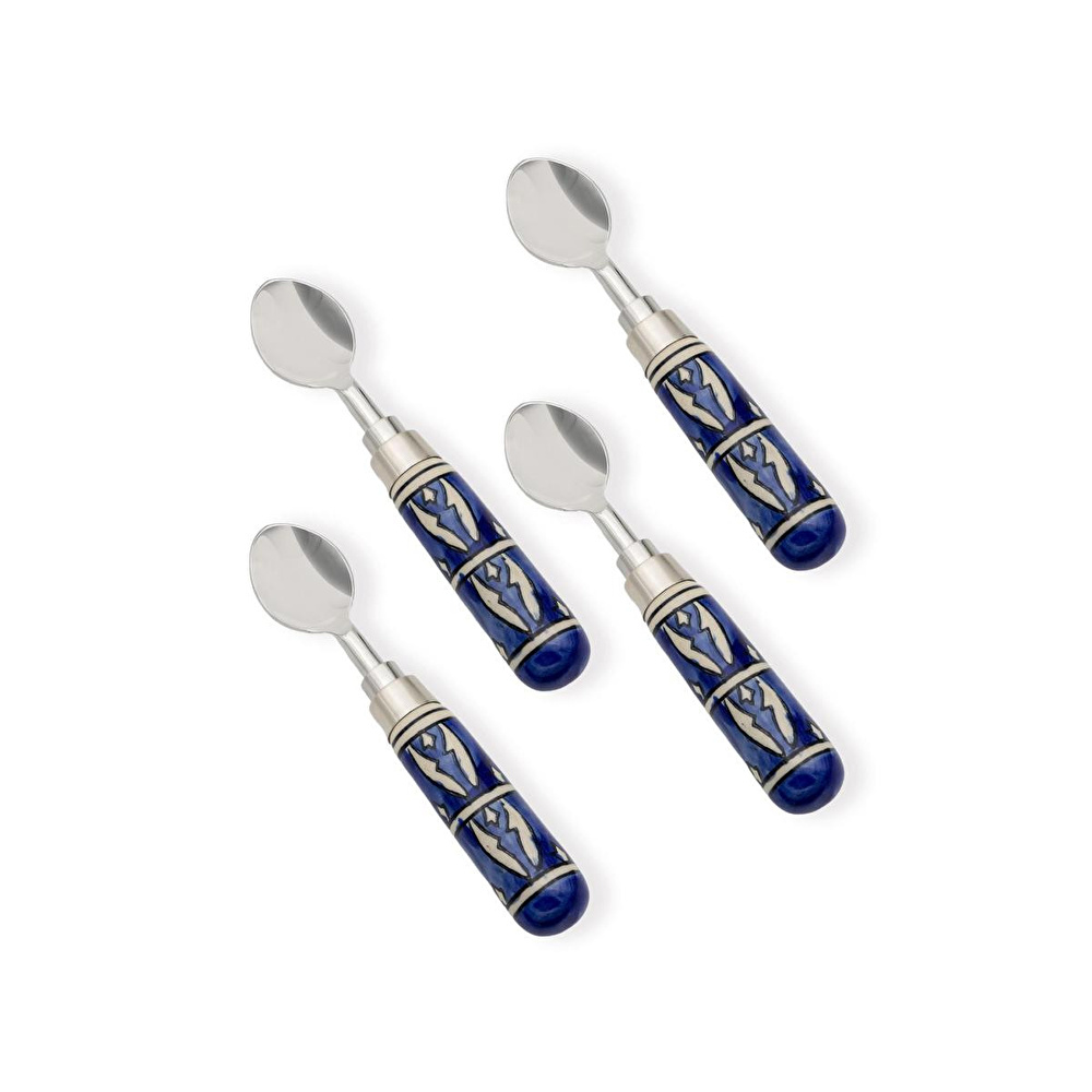 The Mia Corallo Dondurma Kaşığı 4 Lü Set Mavi görseli 1