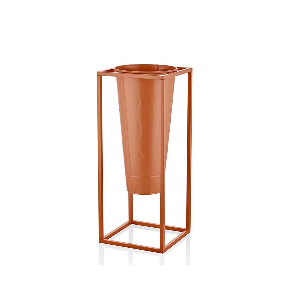 The Mia Prizma Vazo Saksı Terracota 70x30x30 Cm görseli 1