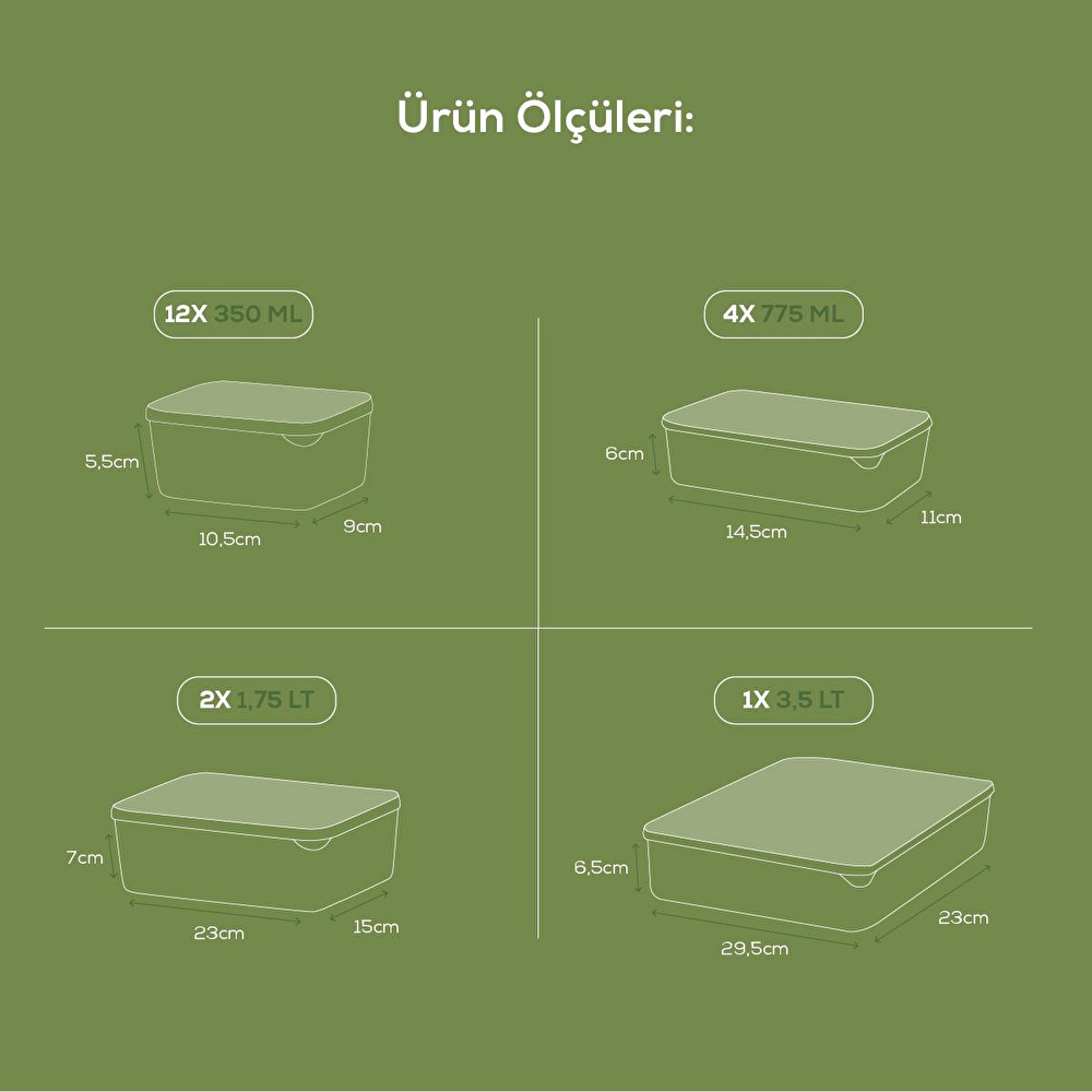 Vienev 19'lu Buzdolabı Düzenleyici Organizer Mikrodalgaya Uygun Difriz Saklama Kabı Gri görseli 5