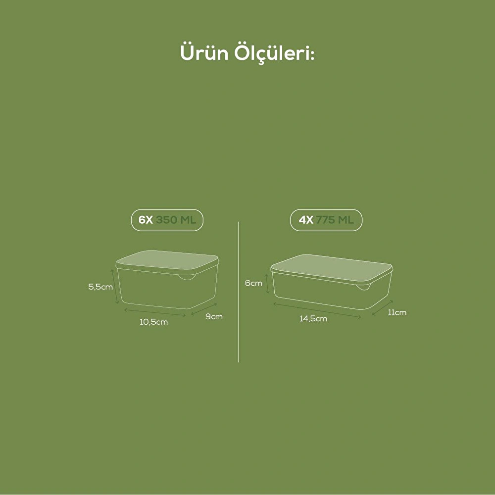 Vienev 10'lu Buzdolabı Düzenleyici Organizer Mikrodalgaya Uygun Difriz Saklama Kabı Gri görseli 5