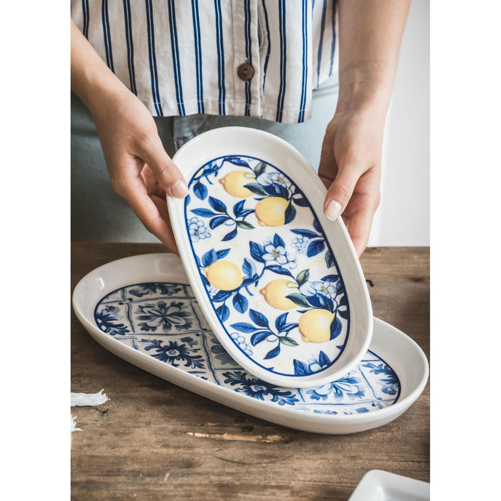 The Mia Odore Di Limone Oval Servis 2li 26 Cm Odl0012 görseli 5