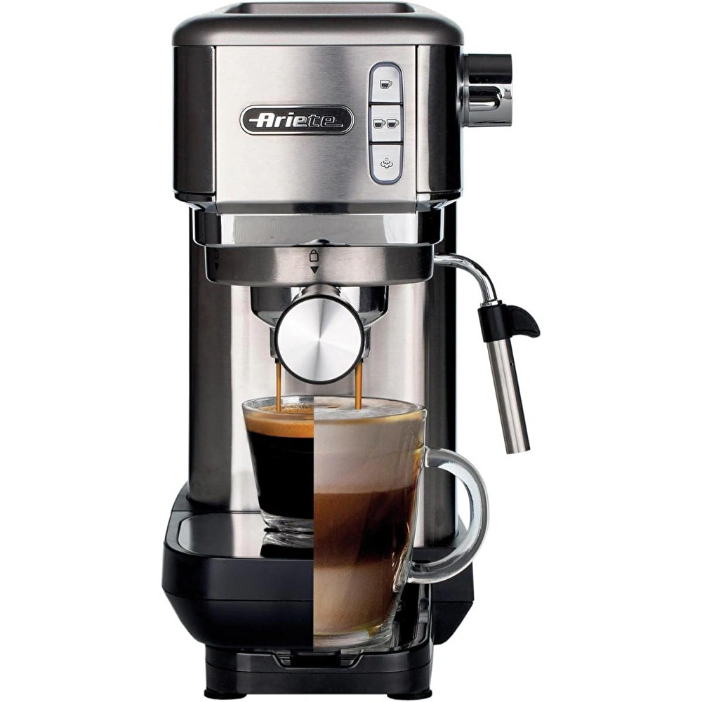 Ariete Moderna Espresso Slim Kahve Makinesi - Gümüş görseli 1