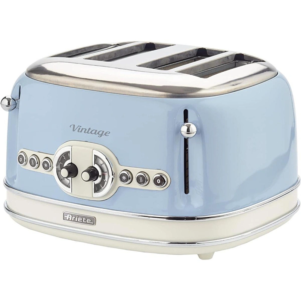 Ariete Vintage Ekmek Kızartma Makinesi - 4 Dilim, Mavi görseli 1