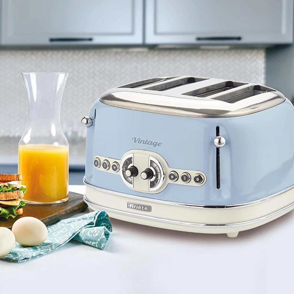 Ariete Vintage Ekmek Kızartma Makinesi - 4 Dilim, Mavi görseli 5