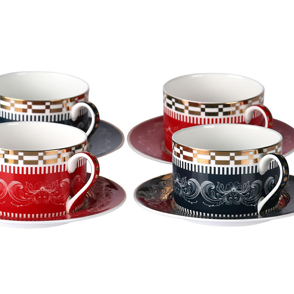 Lucky Art Lancelot New Bone China Porselen 6lı Çay Fincanı Seti görseli 2