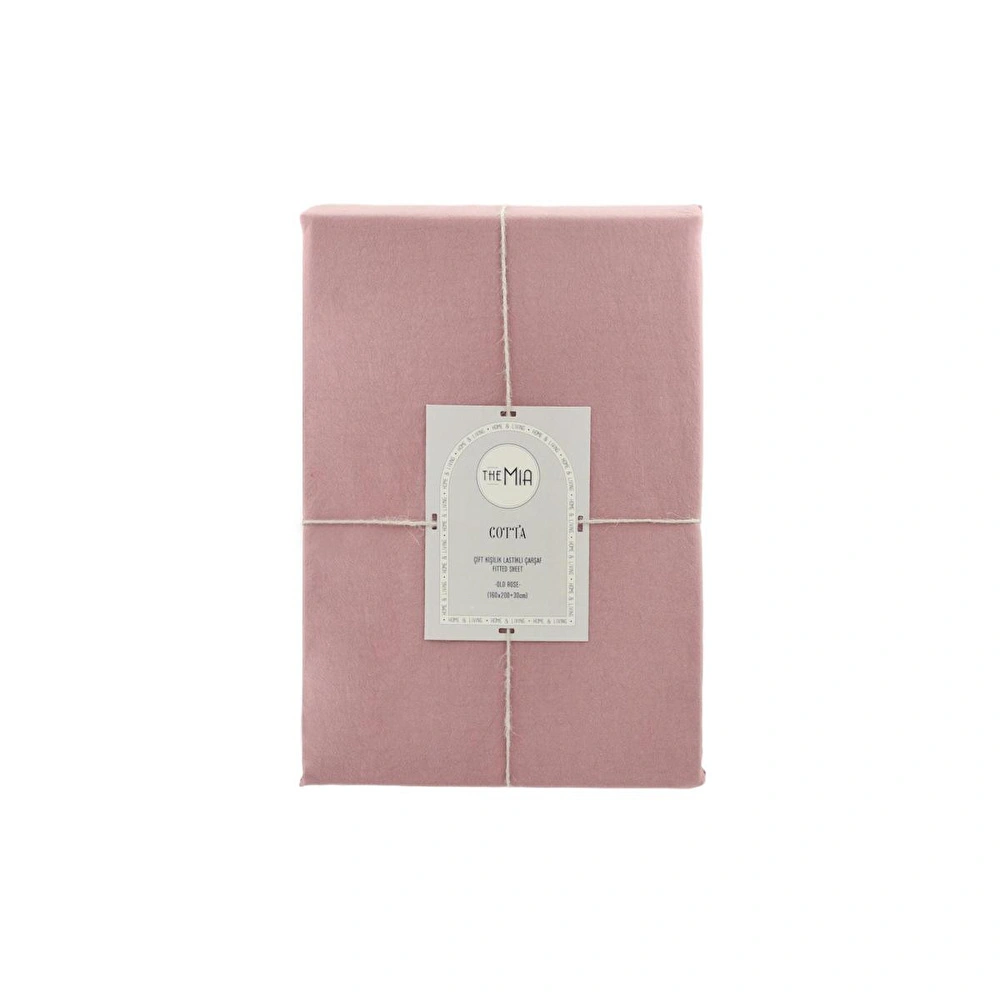 The Mia Cotta Old Rose Çift Kşl Lastikli Çarşaf 200x160 Cm görseli 1