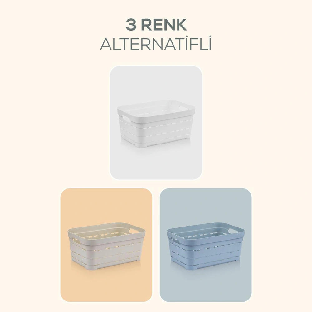 Vienev 4'lü 5 Litre Delikli Saklama Kutusu Mavi görseli 5