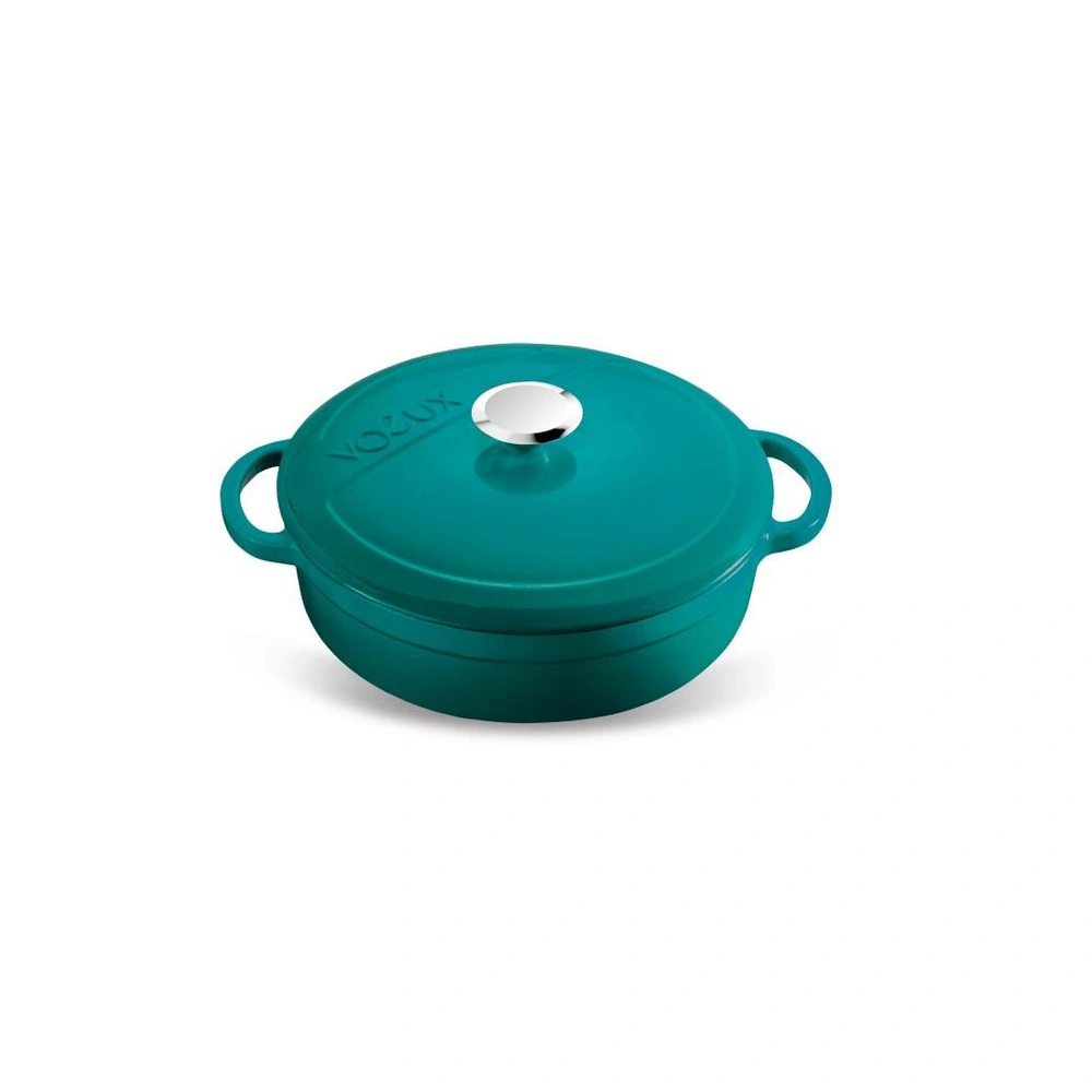 Voeux Kitchenware Profond Turkuaz Sığ Döküm Tencere 28 Cm görseli 1