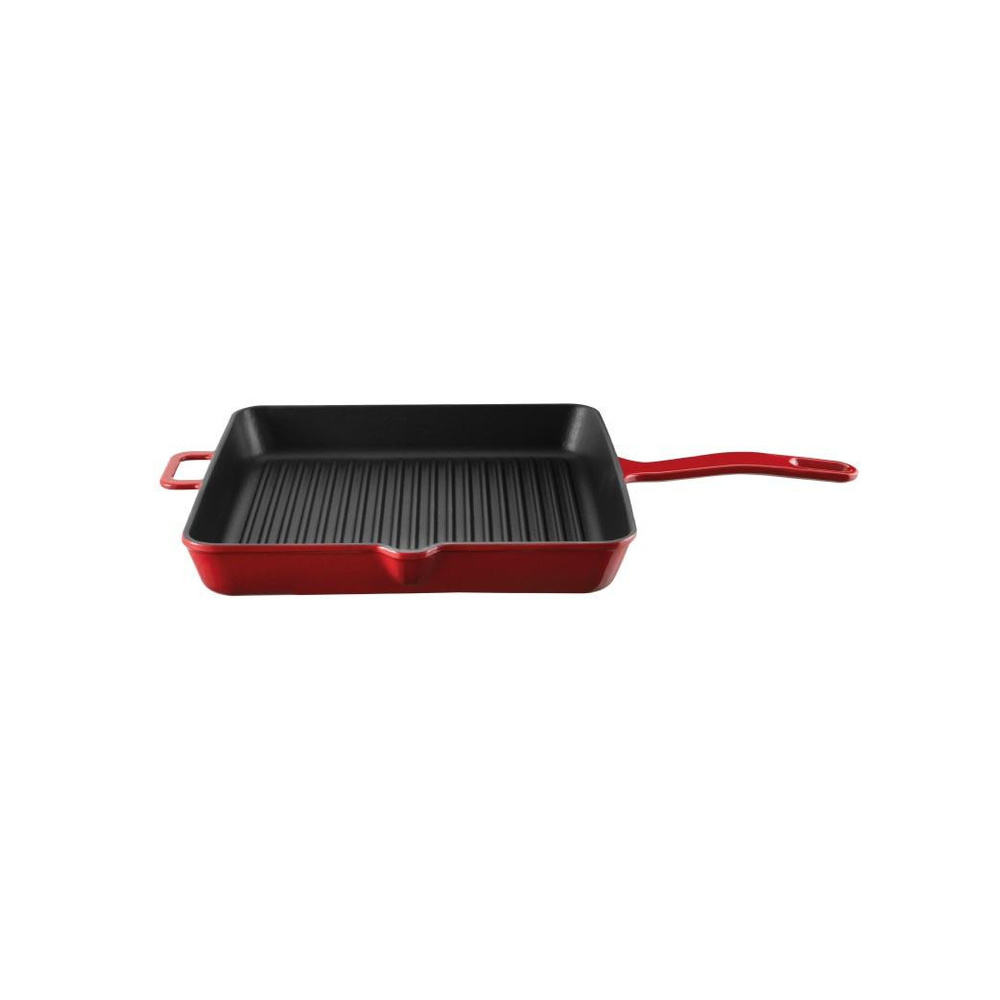 Voeux Kitchenware L'amour Kırmızı Döküm Kare Izgara Tava 30 Cm görseli 1