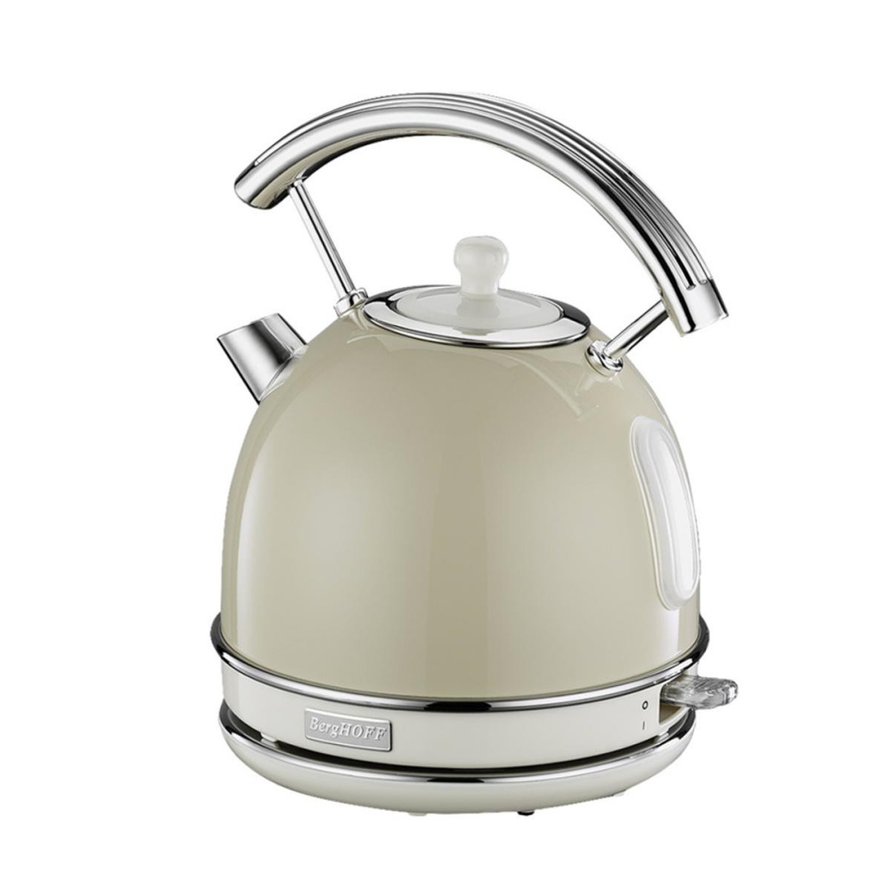 Berghoff Gem Retro 1,7 L Su Isıtıcı – 2200 W, Paslanmaz Çelik Gövde | Vanilya Krem görseli 1