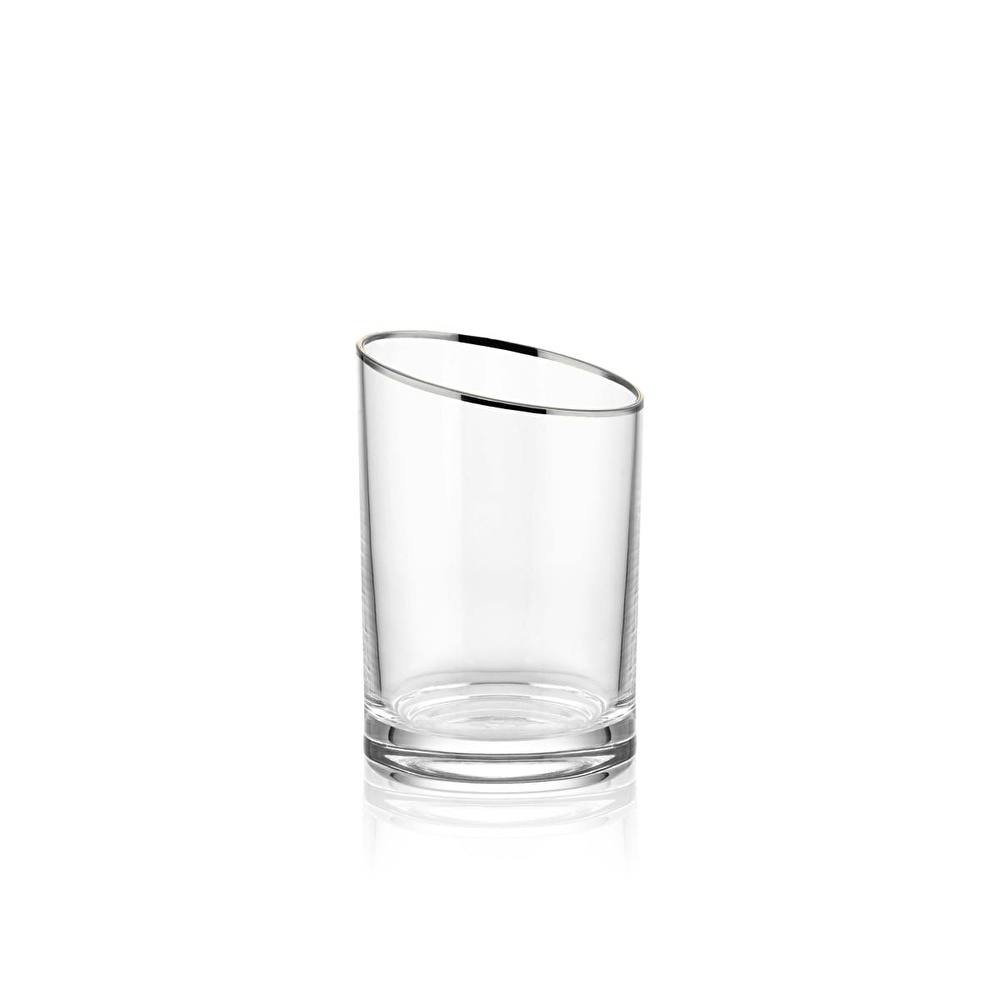 The Mia Gina Kahve Yanı Su Bardağı Gümüş 6lı Set görseli 2