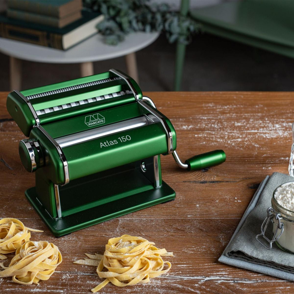 Marcato Atlas 150 Yeşil Makarna Makinesi + Pastawheel görseli 3