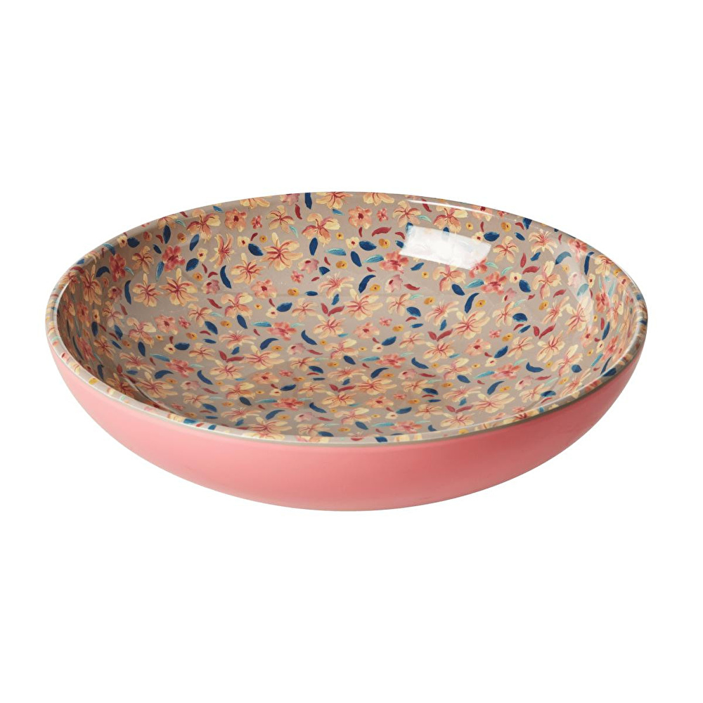 Rice Melamin Salata Kasesi - Pembe Çiçek görseli 1