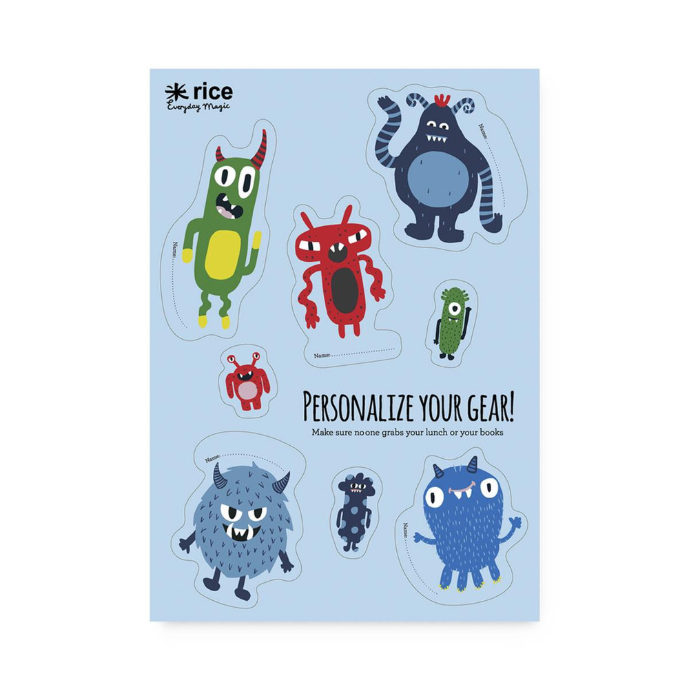 Rice Stickers Lunchbox - Canavarlar görseli 1