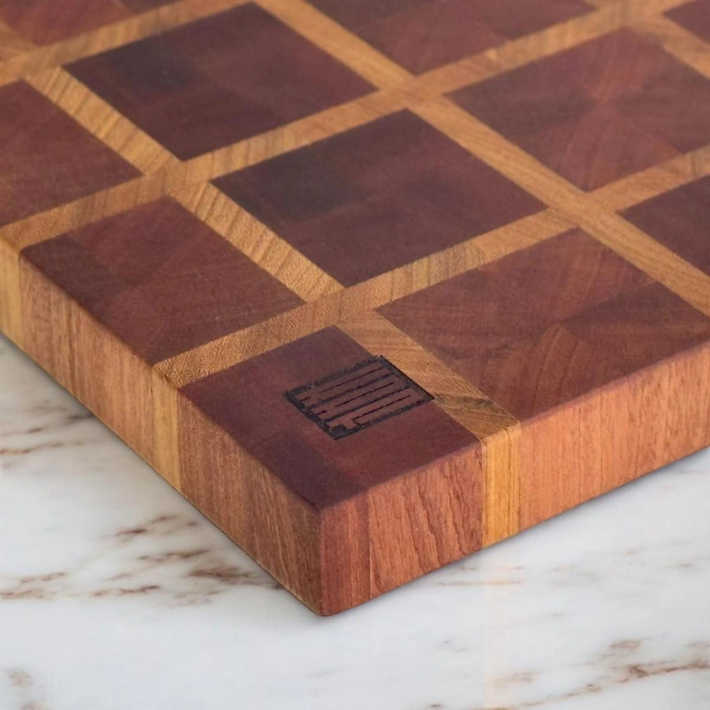 Kaf Ahşap Kesme Tahtası Sapelli (End Grain) - L görseli 5