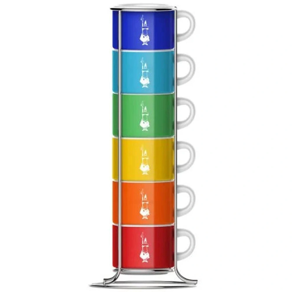 Bialetti Set 6'lı Stackable Renkli Espresso Fincan Seti görseli 1