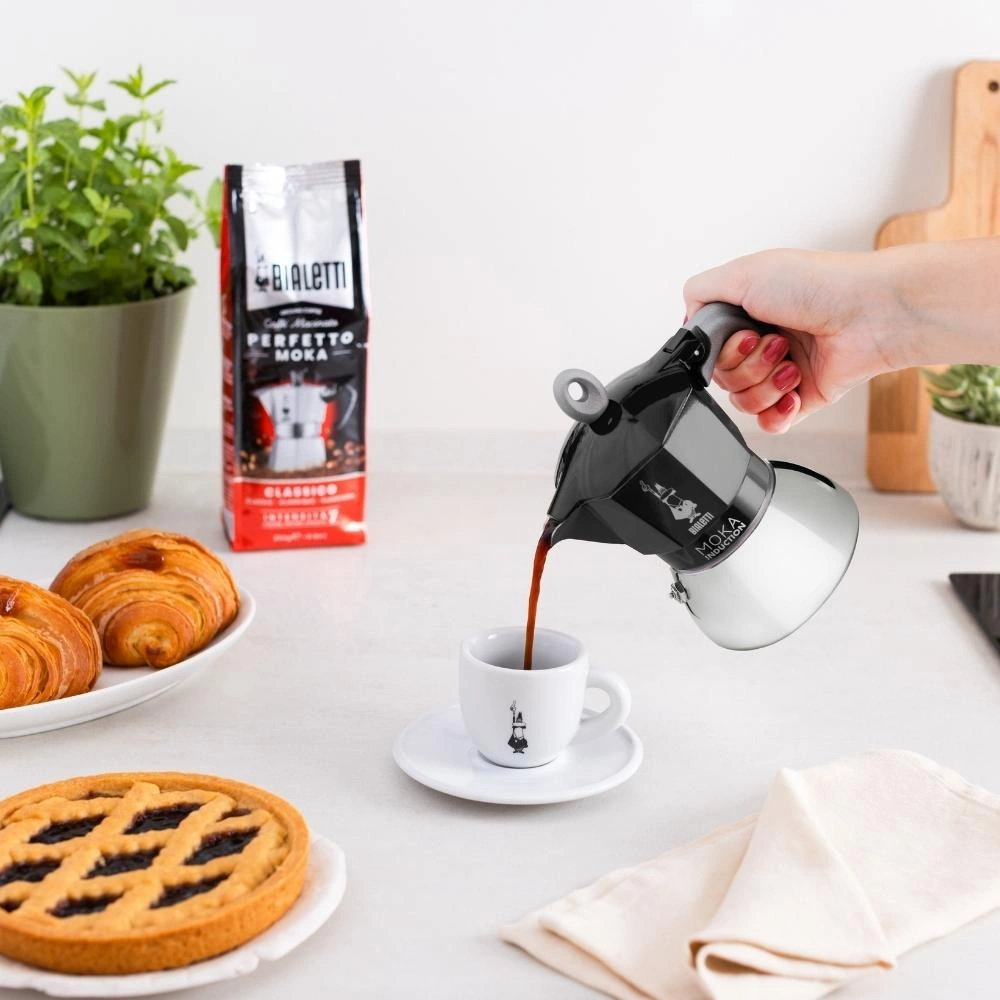 Bialetti İndüksiyon Mokapot Siyah 2 Cup görseli 5