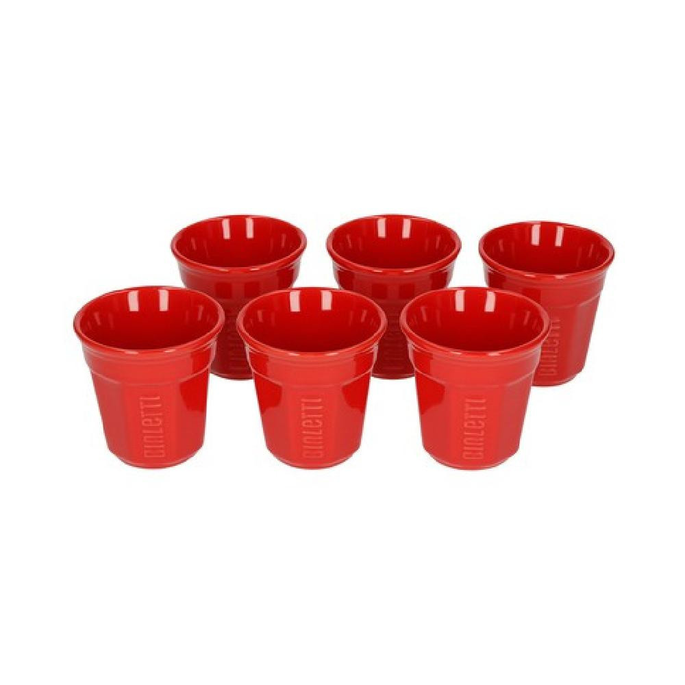 Bialetti 6 (adet) Kırmızı Espresso Fincan Set görseli 1