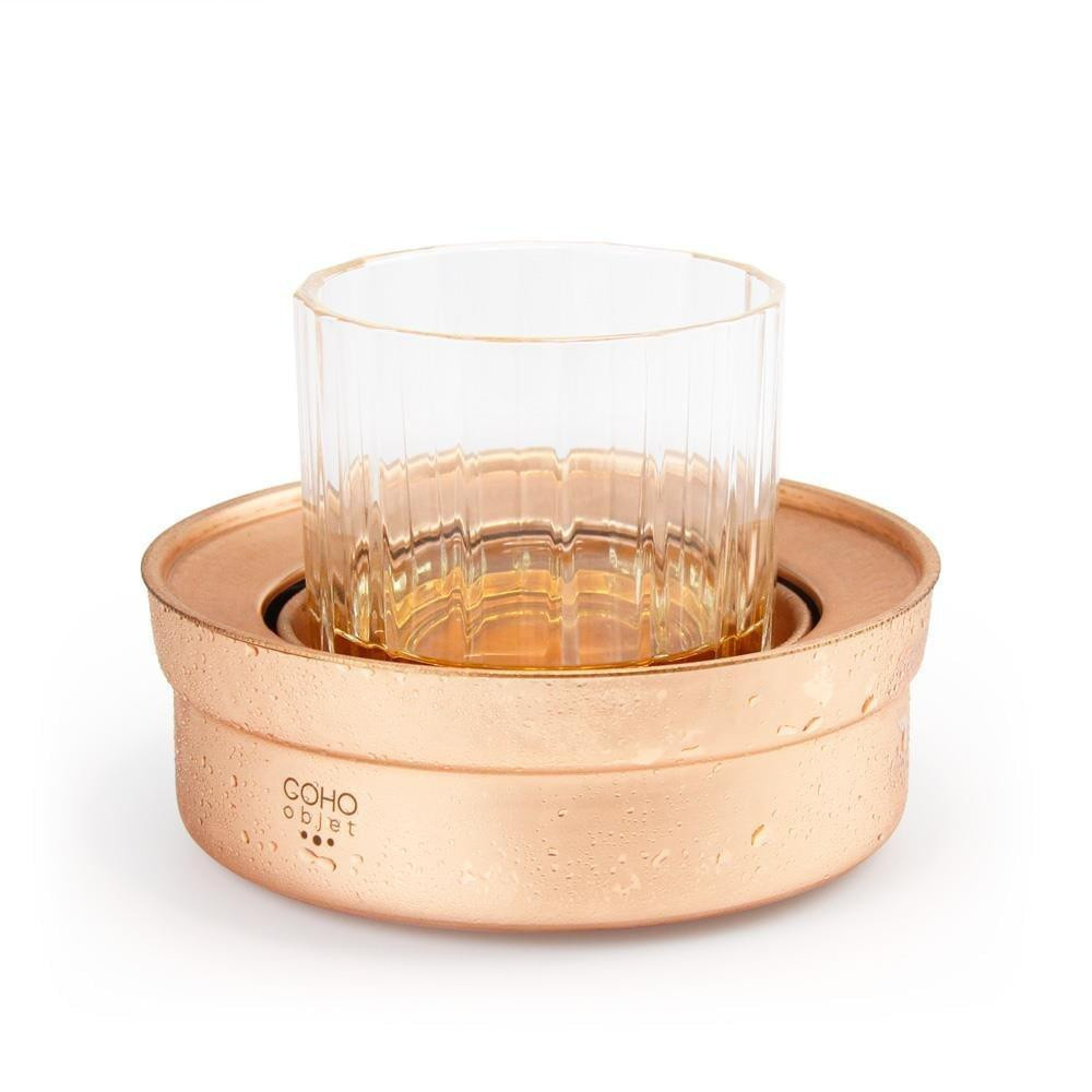 Coho Objet Coho Patron Dövme Bakır Whiskey Keyf & Bakır Bardak Altlık& Whiskey Bardak Seti görseli 2