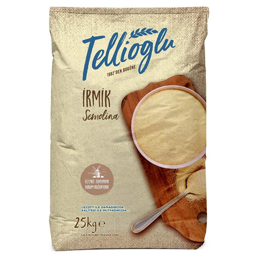 Tellioğlu İrmik Semolina 25 Kg (kalın) görseli 1