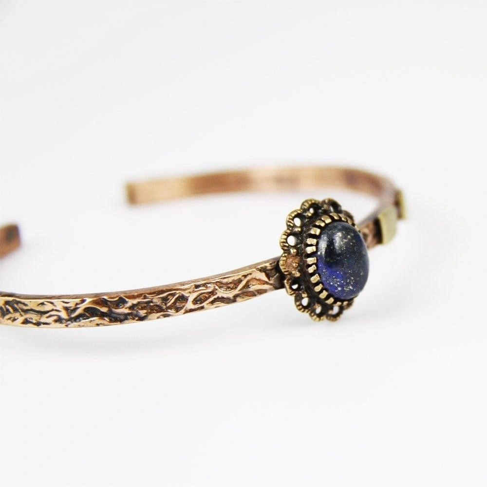 Coho Objet Coho Tılsım Lapis Lazuli Taşlı El İşleme Bileklik görseli 3