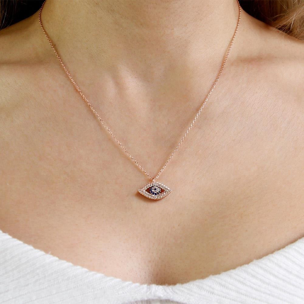 Coho Objet Coho Silver Elysian Eye El Yapımı Gümüş Nazar Kolye görseli 4