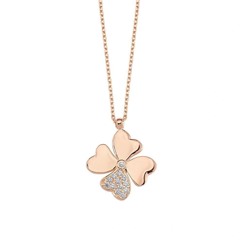 Coho Objet Coho Silver Four-leaf Clover El Yapımı Gümüş Yonca Kolye görseli 1