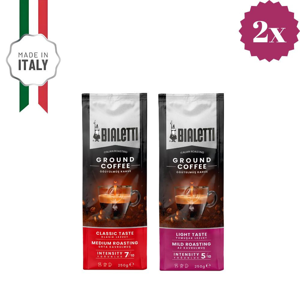 Bialetti 2 Adet Delicato Ve Classico 250 Gr Öğütülmüş Kahve görseli 1