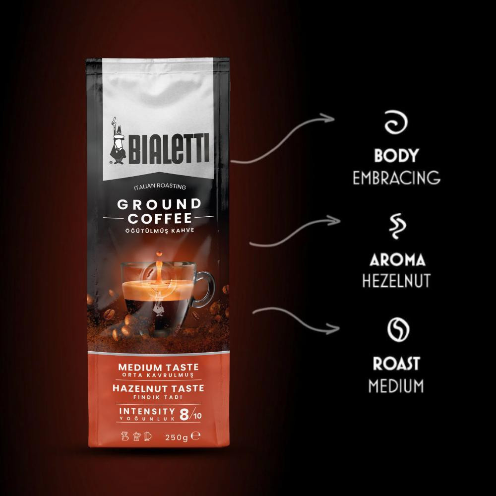 Bialetti Fındıklı Öğütülmüş Kahve 250 Gr görseli 3