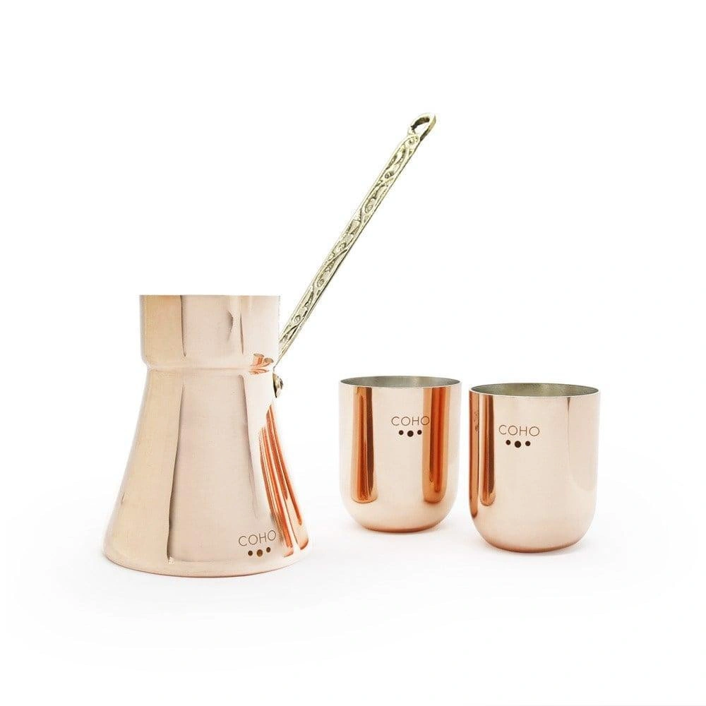 Coho Objet Coho Artisan Mini Cezve & 2 Li Bardak Keyf Seti görseli 1