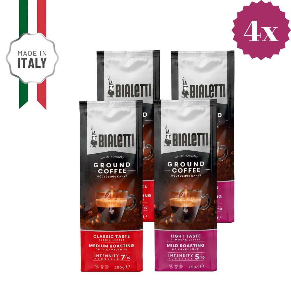 Bialetti 4 Adet Delicato Ve Classico 250 Gr Öğütülmüş Kahve görseli 1