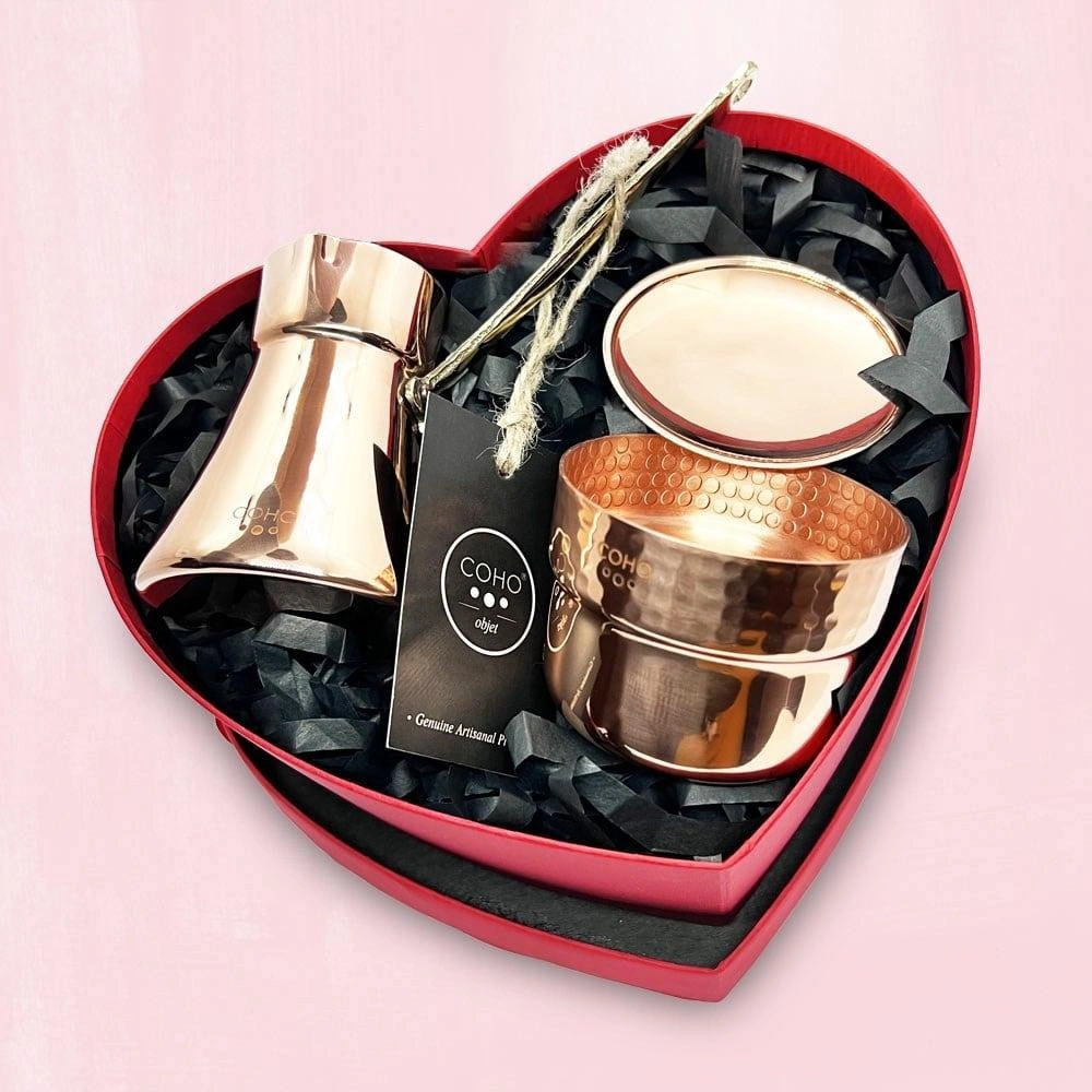 Coho Objet Coho Love Box Artisan Mini Cezve & Su Zenginleştirici Bardak Hediye Seti görseli 1